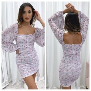 That's So Fetch Lorde Dress Pink Floral Ruched